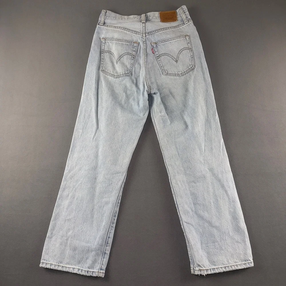 Levis Premium Ribcage Straight Ankle Jeans Light Wash 26x27 72693-0055